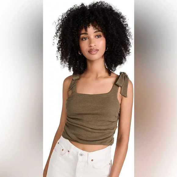 Free People Tops - Free People FP Movement Women's Boulevard Tank Top Brown Ties at Shoulder NWOT